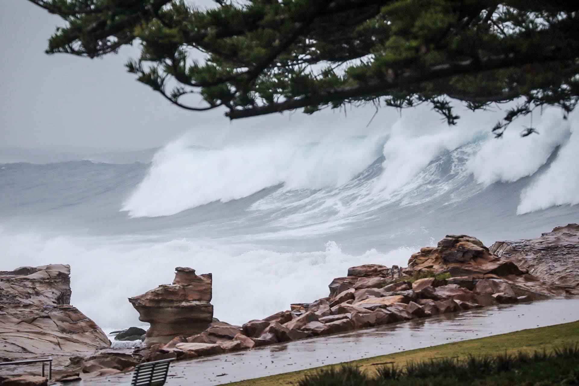 Huge swell batters NSW coast